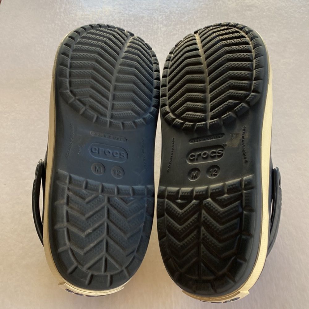 CROCS Men’s Navy Slip On Sandals Size 12 - Picture 6 of 7
